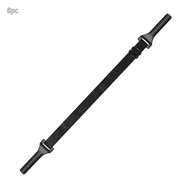 Black adjustable glasses cord with silicone earpieces for anti-slip eyewear retention