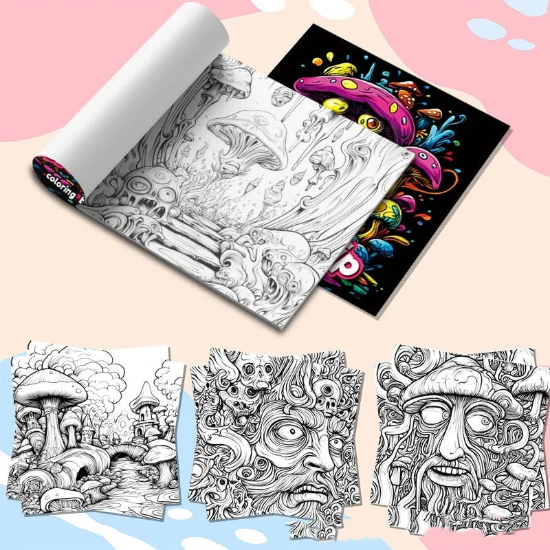Acid tour colour painting book measuring 200mm in length for drawing and sketching
