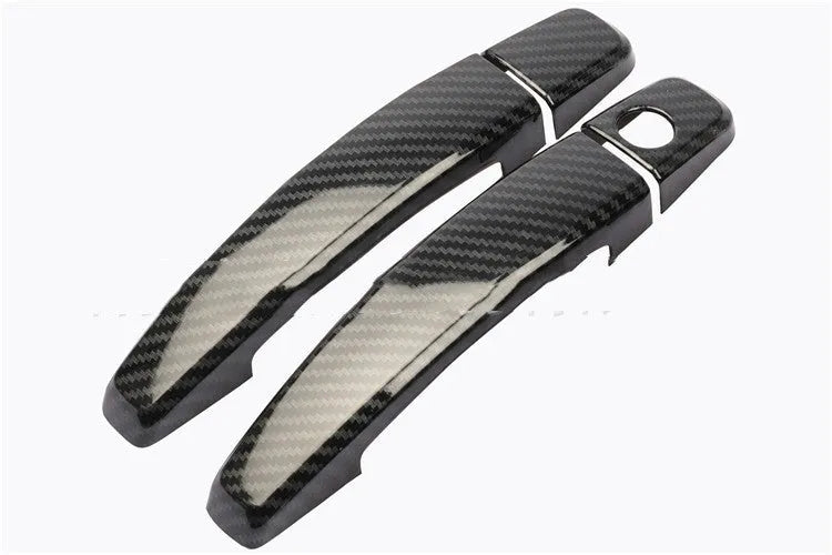 Carbon fibre pattern door handle cover for Opel Vauxhall Astra with classic cruze colour finish
