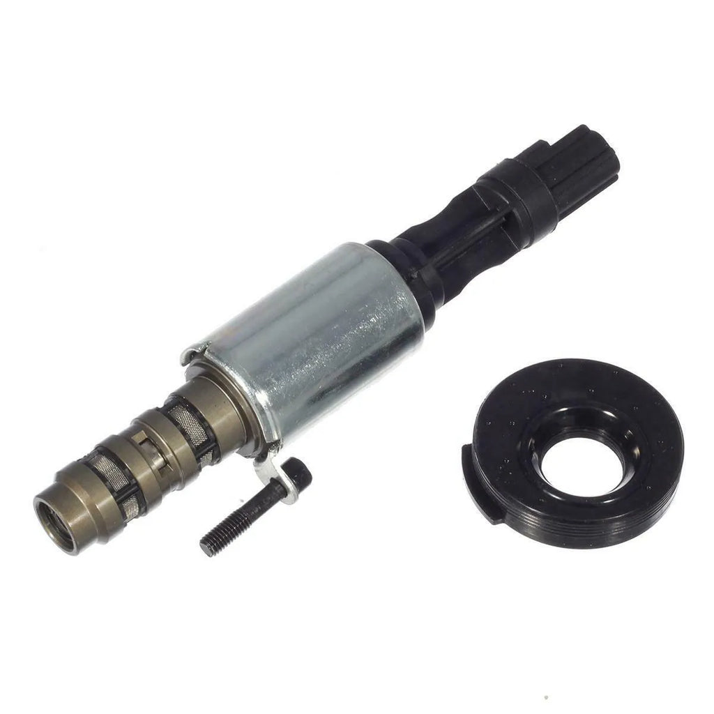 Ford oil control valve replacement part, also known as a VVT solenoid valve, shown in product image colour.