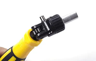 39 in 1 combination ratchet screwdriver set in yellow case with chrome-vanadium steel bits, sockets, and extension rod