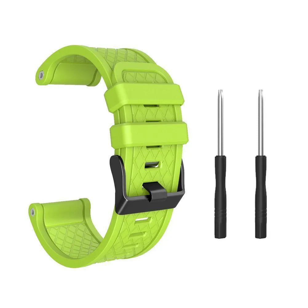 Jiaming 26mm silicone watch strap in multiple colours with stainless steel watch-buttom connector