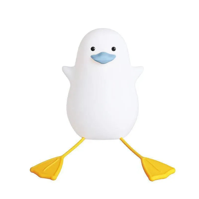 Seagull silicone night light in yellow with soft warm glow, compact size fits nursery bedside