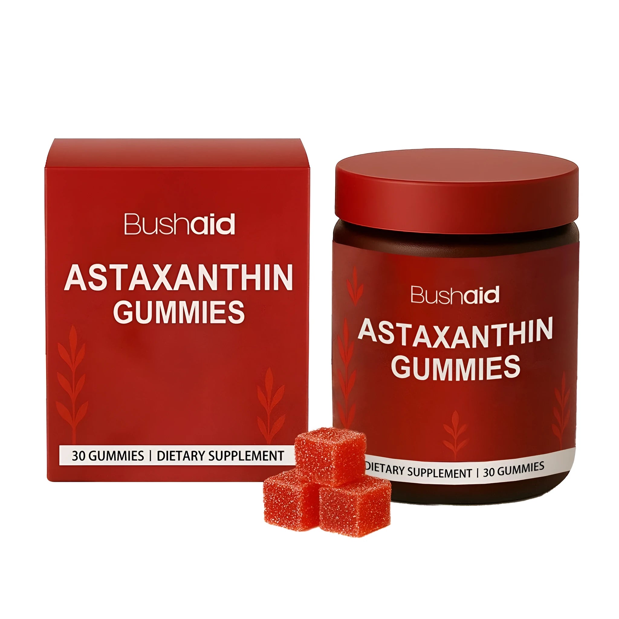 Astaxanthin gummies 30 count soft chews with vitamin C and zinc, nutritional supplement