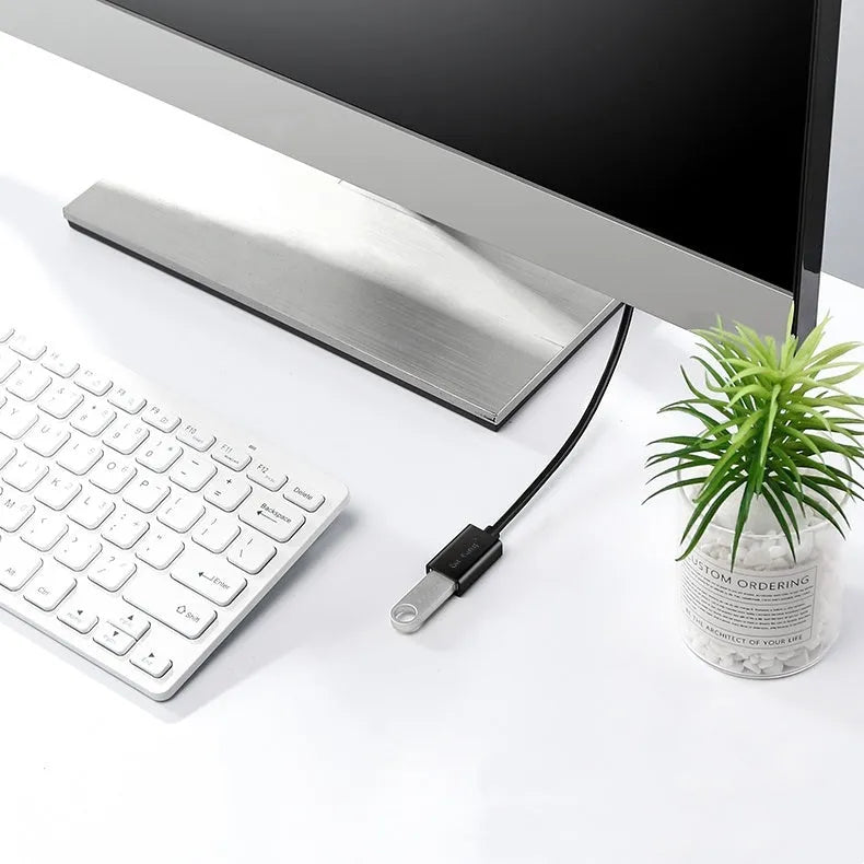 Black USB 3.0 and USB 2.0 male to female extension cable with length options from 1 metre to 5 metres.
