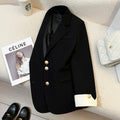 Women's loose fit mid-length trench coat in milky white, Korean style with pockets.