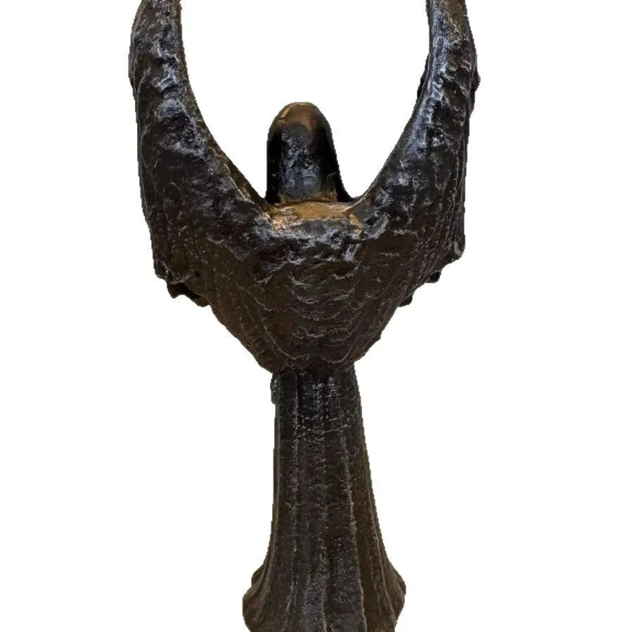 Dark angel resin statue ornament measuring 17cm tall with gothic styling for home decor