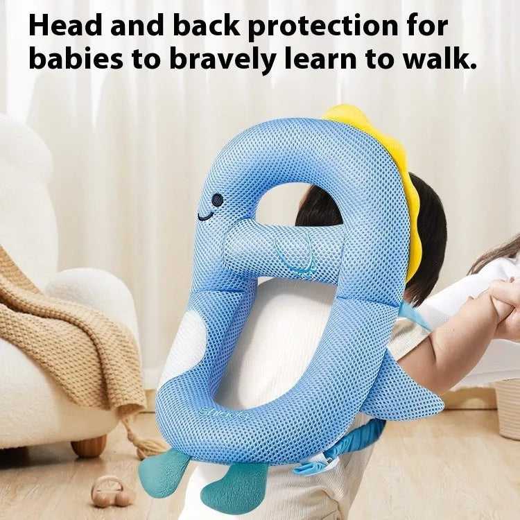 Baby anti-collision pillow with cartoon animal design and EPS bead filling for toddler fall protection