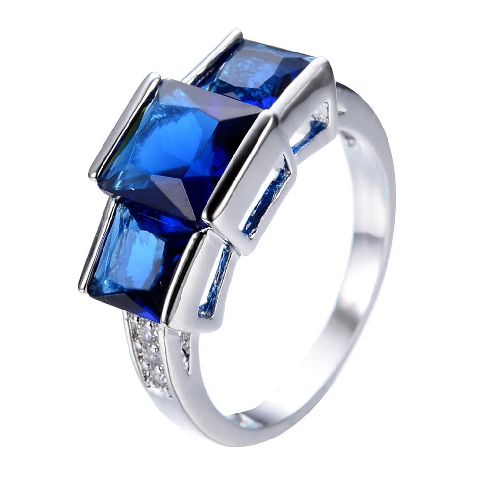 Women's geometric copper ring in multiple colour options with electroplated finish