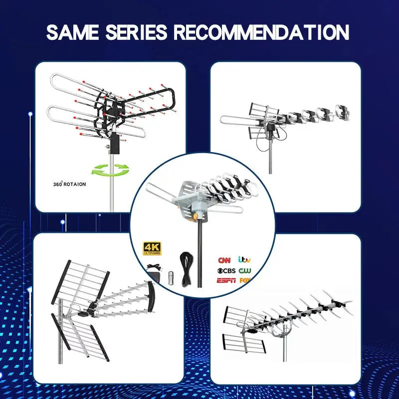 GR-1002 rotatable outdoor digital television antenna with high gain for UHF signal reception