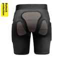 X-ray diffraction skiing protective gear showing hip pad and knee pad set for inner wear cushioning.