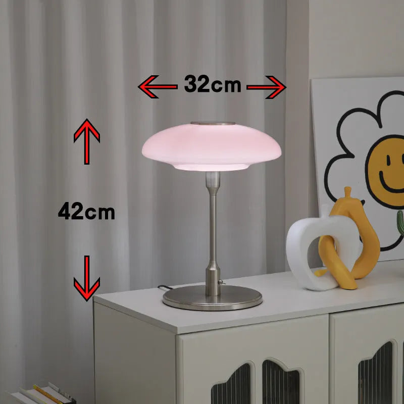 Vintage Korean-style bedside atmosphere light with metal lamp holder in four colour options