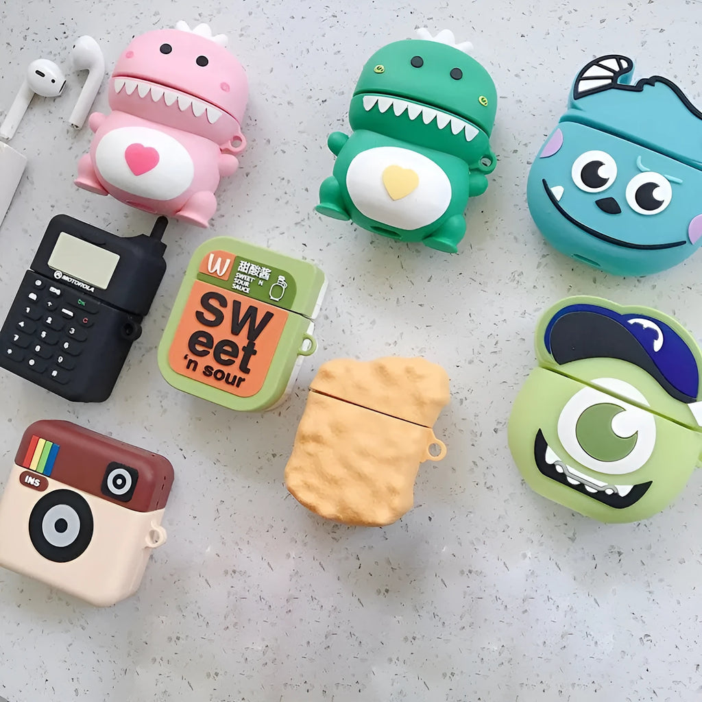 Cartoon animal silicone case for AirPods 1/2 generation in multiple colours
