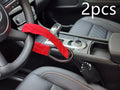 Red steering wheel lock with wire rope design and copper lock core
