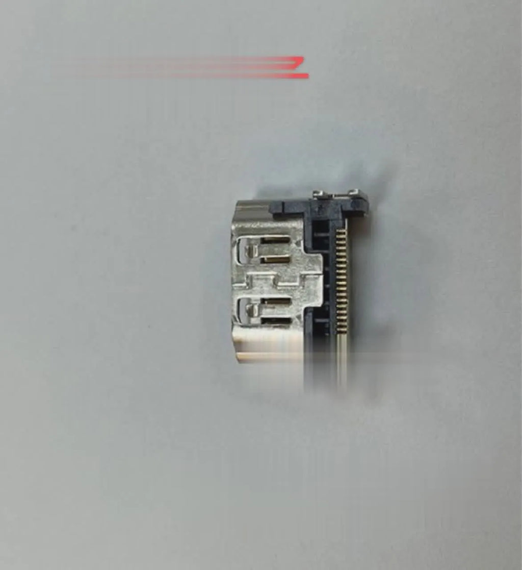 Silver HDMI host interface socket adapter for gaming console connectivity
