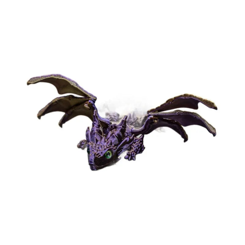 PLA flying dragon wings decoration toy showing detailed texture and 25cm width