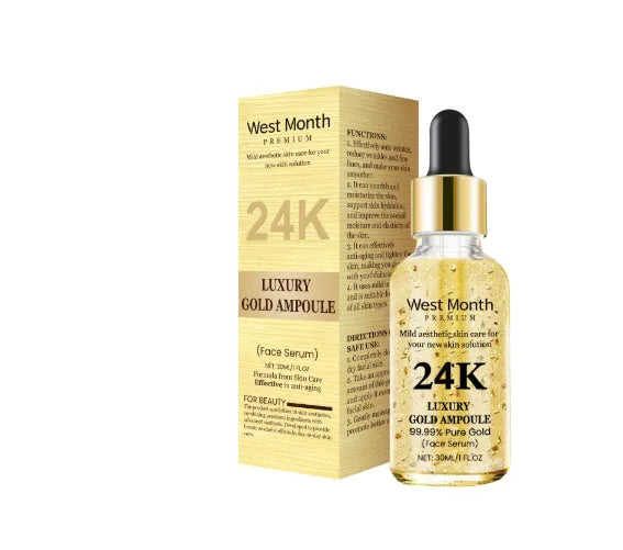 24K Golden Face Moisturizing Cream 30ml yellow jar with lifting and brightening skincare formula