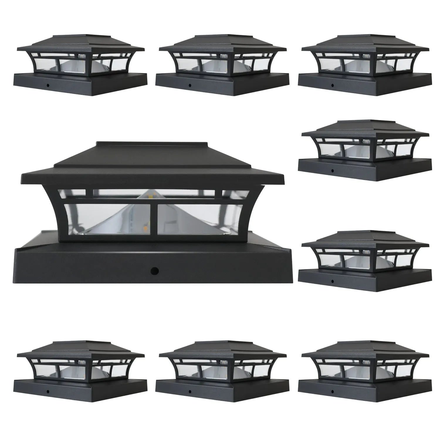 Solar pile fence lamp with ABS shell for outdoor garden handrail and lawn lighting