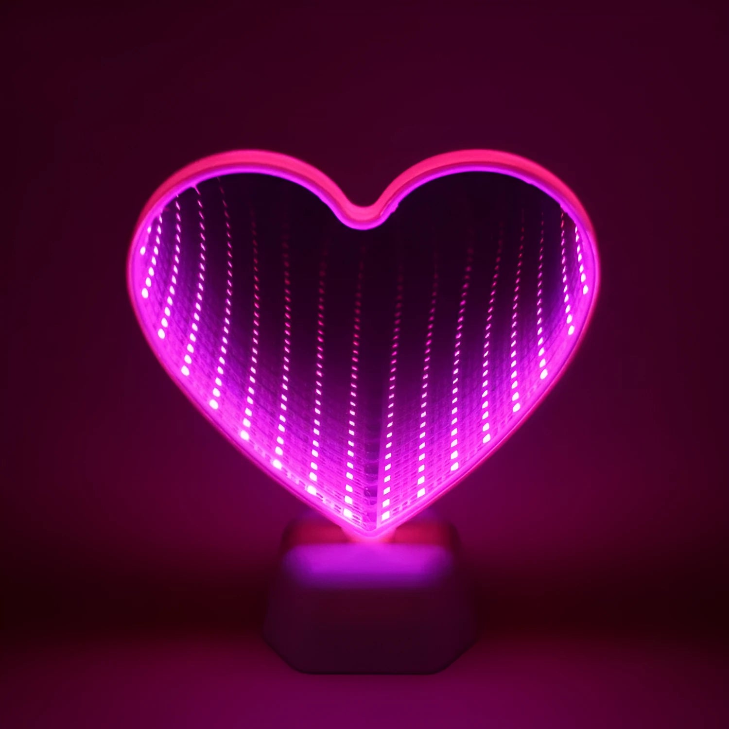 Double-sided rose red LED love tunnel light measuring 16cm wide with plastic construction