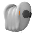 Car suspension bin head restraint and lumbar pillow set with memory foam interior in grey colour