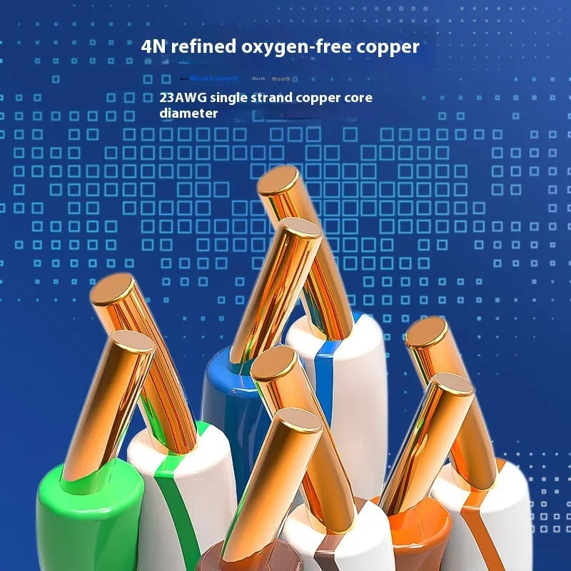 Cat 6 oxygen-free copper network cable on 305m reel in blue colour option