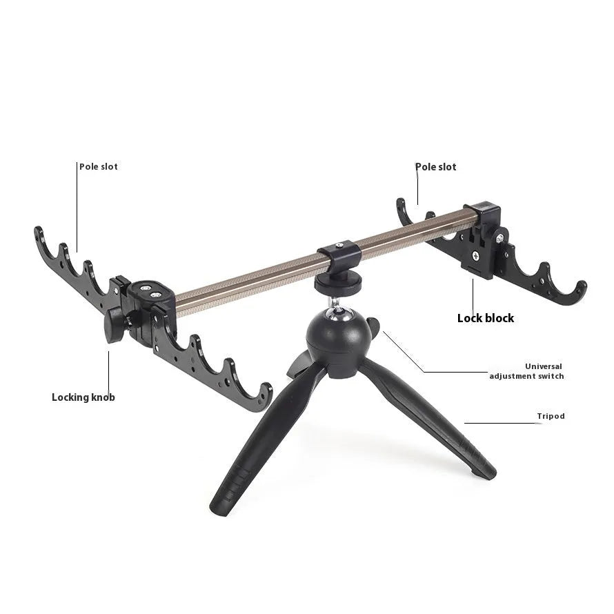 Aluminium ice fishing triangle rod holder bracket for winter fishing