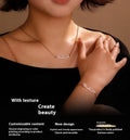 Stainless steel digital bracelet with diamond studded numbers in gold, rose gold or steel colour