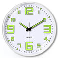 20cm luminous wall clock with modern plastic shell on wall