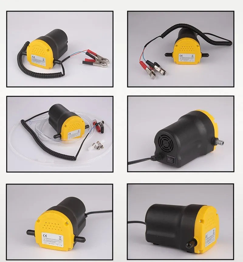 12V electric self-priming oil gear pump with plastic body for engine fluid transfer