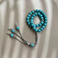 Sky blue stone bead Muslim prayer bracelet with 8mm beads for daily worship counting