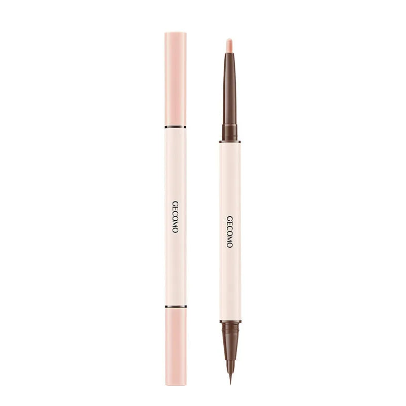 Double-headed silkworm pen eyeliner with stereoscopic star eyes design