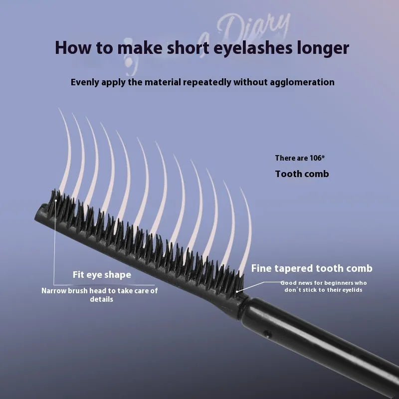 Long-lasting curling mascara tube in black and brown colour options