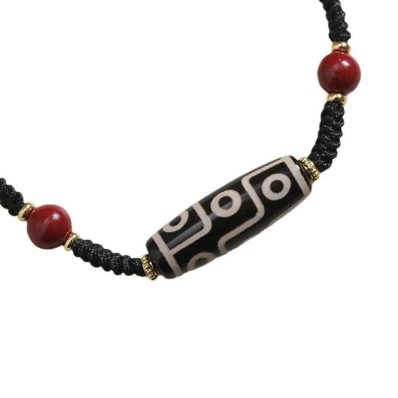 Tibetan Agate Dzi Bead Bracelet men's shrinkable adjustable couple style original design