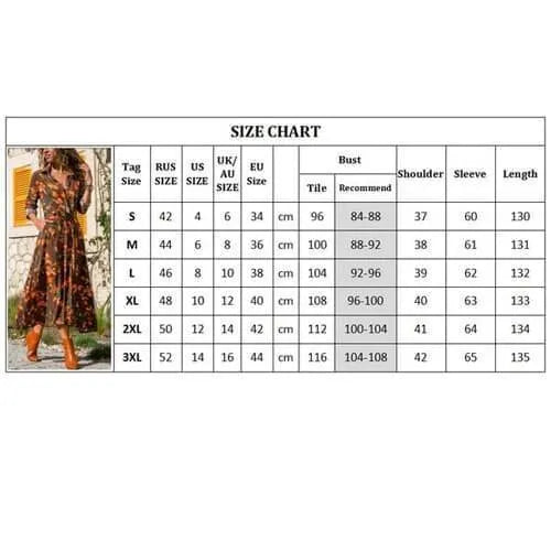 Women's chiffon V-neck dress with A-line skirt and printing pattern design in multiple colour options
