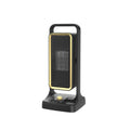 Black desktop PTC ceramic heater with knob control and compact design
