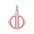Blue pet nail clipper with positioning hole and non-slip handle for trimming cat claws