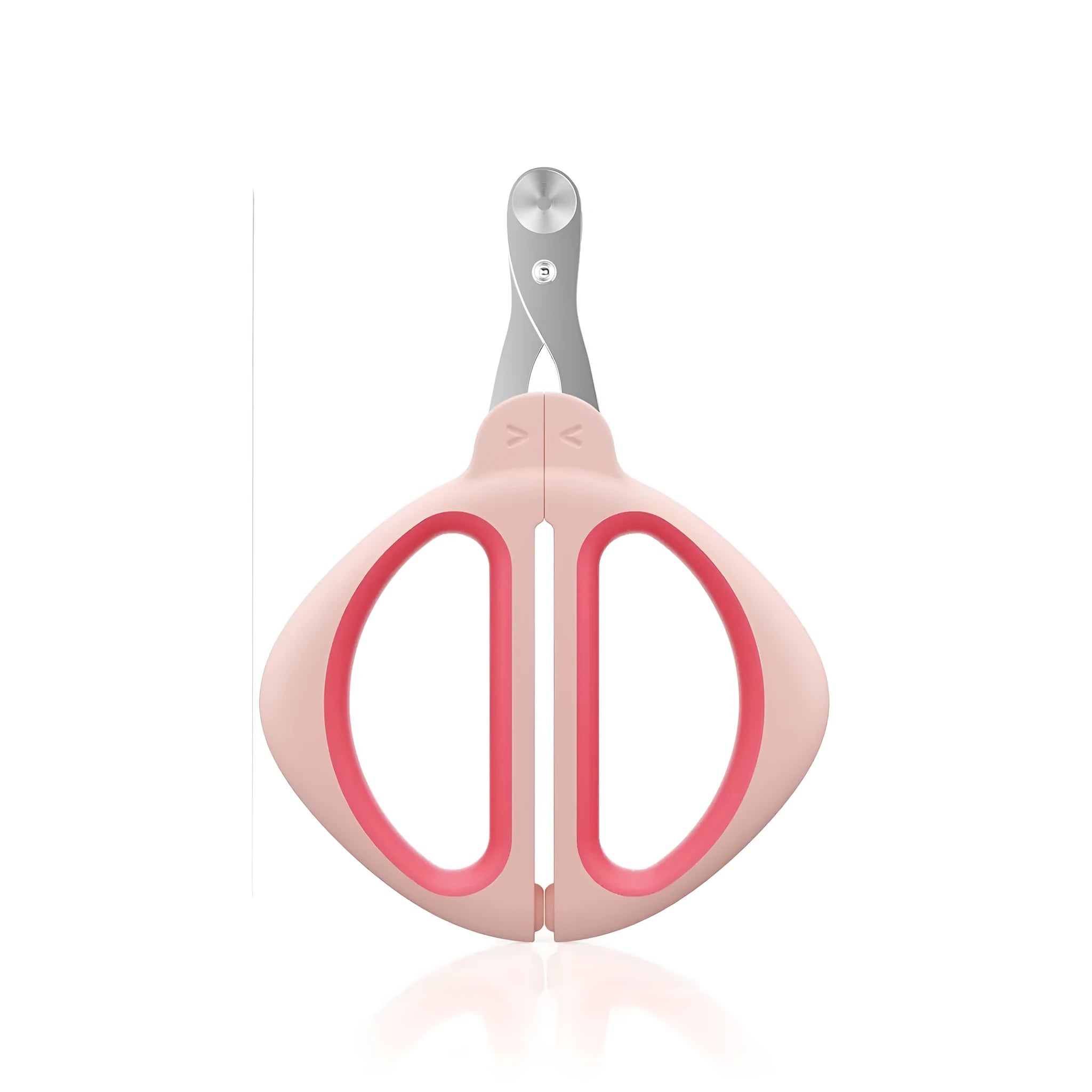 Blue pet nail clipper with positioning hole and non-slip handle for trimming cat claws