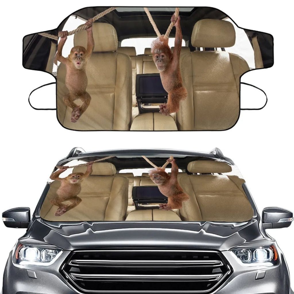 Car snow protection front gear cover with aluminium fabric measuring 130 by 70 centimetres