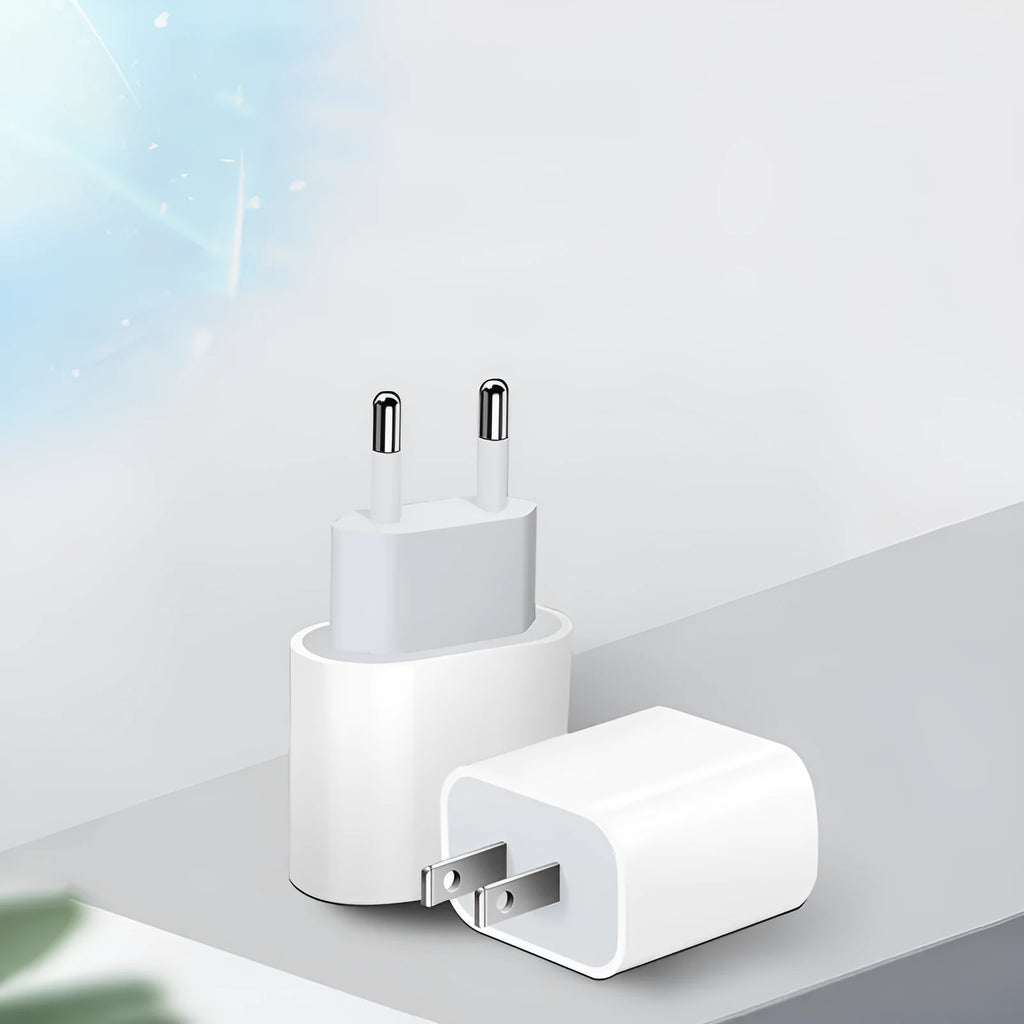 PD20W direct charge mobile phone charger with USB port for EU or US outlets