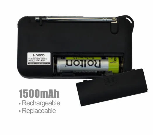 Rolton W405 portable FM radio speaker with MP3 player in compact design