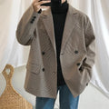 Men's cotton blend loose suit set in picture colour, sizes S to XL, relaxed casual fit
