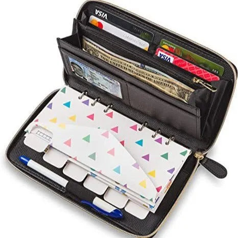 Slim anti-theft RFID blocking card holder wallet in PU leather showing multiple colour options