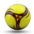 PVC football in multiple sizes and colours including red, blue, black and white, and gold designs.