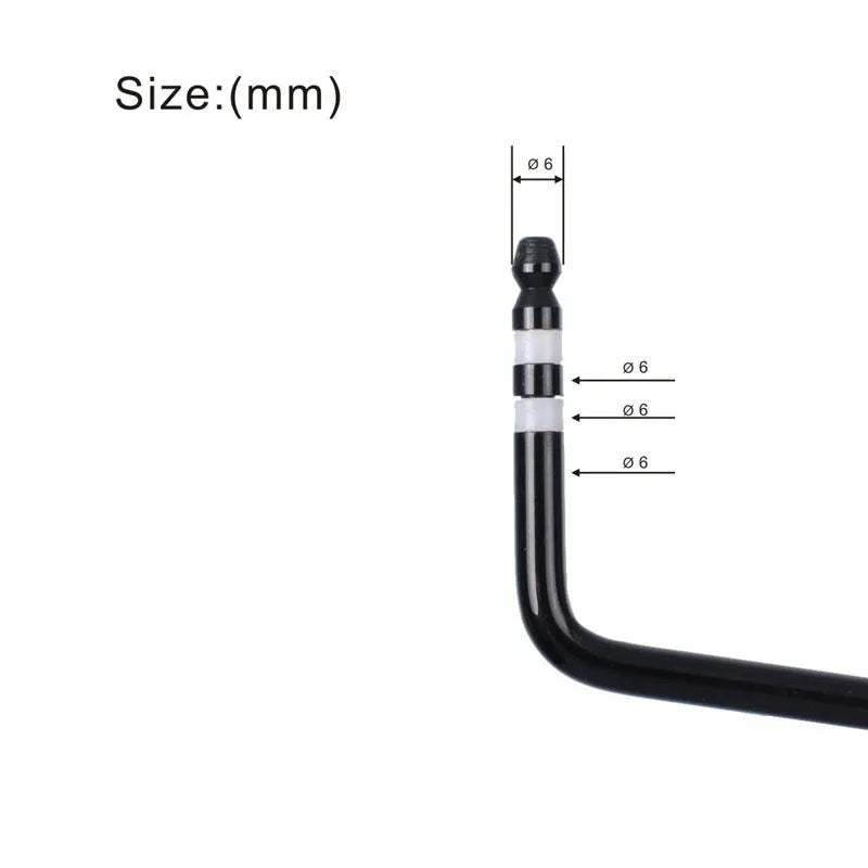 Guitar tremolo crank bar in black, blue, gold, and silver colour options on a white background.