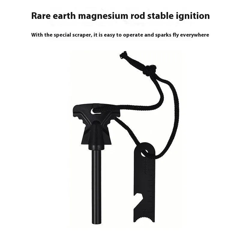 Butterfly-shaped stainless steel firestarter tool with bottle opener function