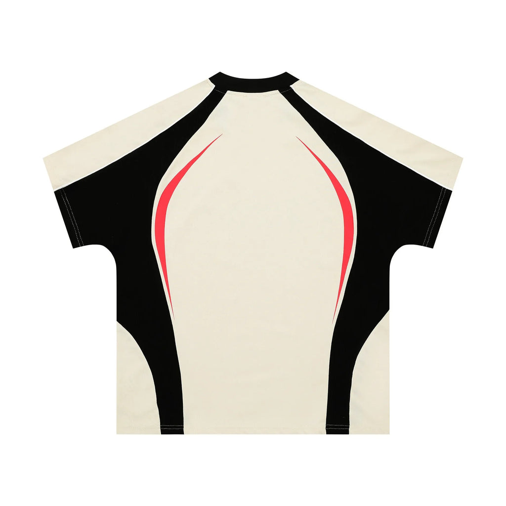 Men's loose fit T-shirt with colour matching letters print in black or apricot colours