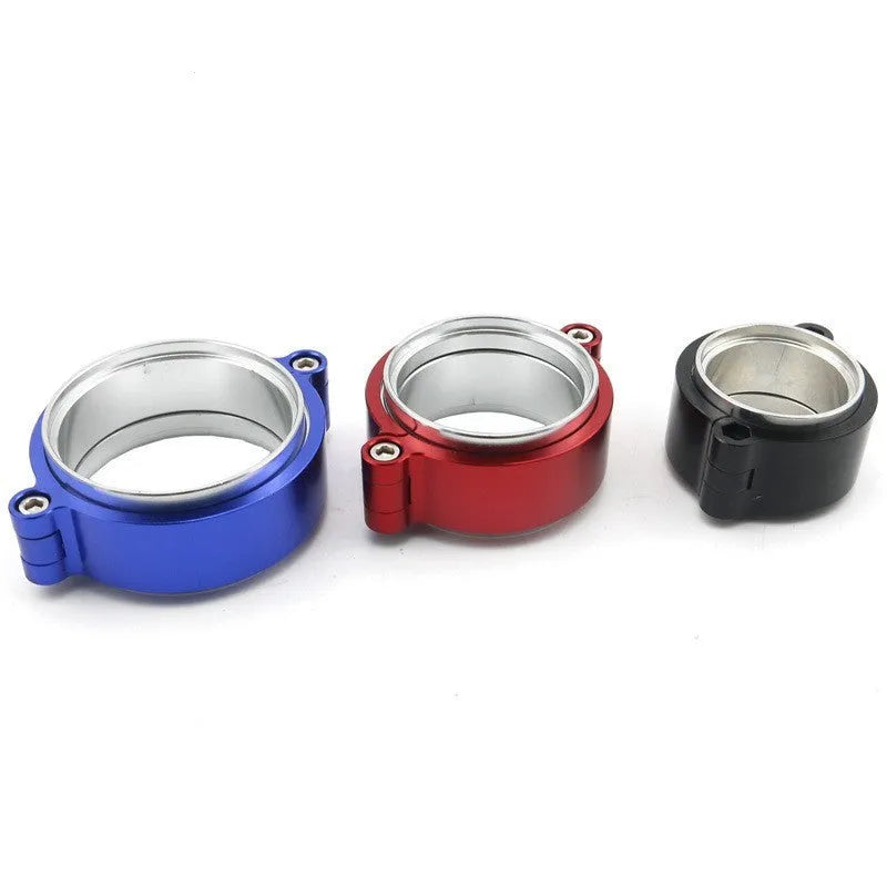 Aluminium high-pressure turbine exhaust clamp for car modification in black