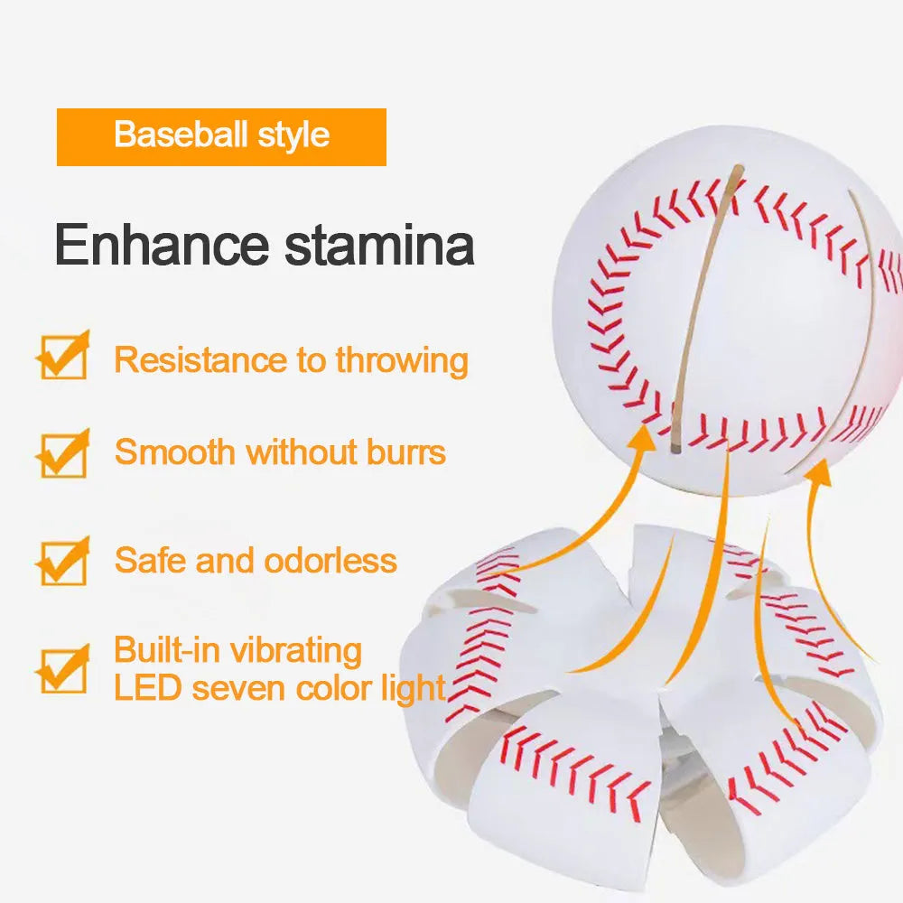 Transformable plastic dog ball that changes to flying disc for outdoor training exercises