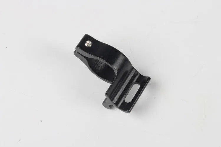 A single black aluminium alloy hose clamp with a 28.6mm diameter for vehicle use.