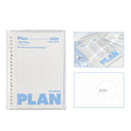 A5 PVC can store loose spiral notebook in white or blue colour with spiral binding